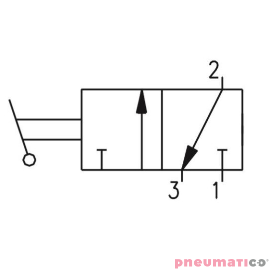 Zawór ręczny - przełącznik boczny dwupozycyjny 3/2 PNEUMAX Zawór ręczny - przełącznik boczny dwupozycyjny 3/2 PNEUMAX