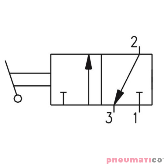 Zawór ręczny - dźwignia boczna dwupozycyjna 3/2 PNEUMAX Zawór ręczny - dźwignia boczna dwupozycyjna 3/2 PNEUMAX