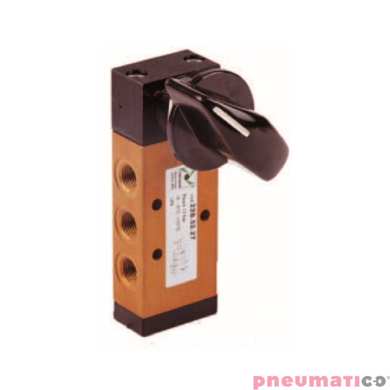 Zawór ręczny - przełącznik boczny dwupozycyjny 5/2 PNEUMAX