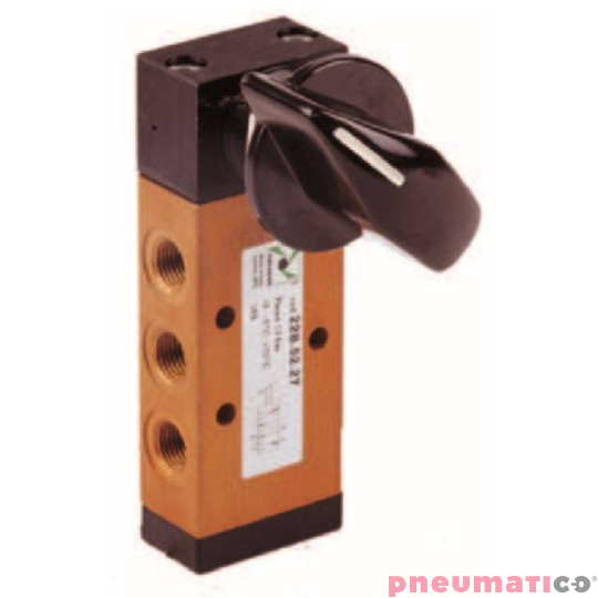 Zawór ręczny - przełącznik boczny dwupozycyjny 5/2 PNEUMAX
