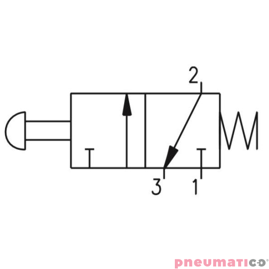 Zawór ręczny - przycisk pod panel 30 3/2 PNEUMAX Zawór ręczny - przycisk pod panel 30 3/2 PNEUMAX