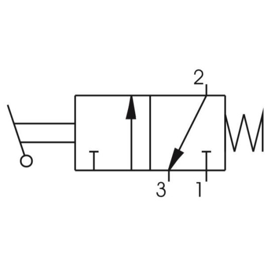 Zawór ręczny - dźwignia boczna dwupozycyjna - sprężyna 3/2 PNEUMAX Zawór ręczny - dźwignia boczna dwupozycyjna - sprężyna 3/2 PNEUMAX
