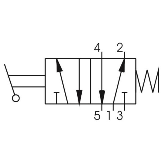 Zawór ręczny - dźwignia boczna dwupozycyjna - sprężyna 5/2 PNEUMAX Zawór ręczny - dźwignia boczna dwupozycyjna - sprężyna 5/2 PNEUMAX