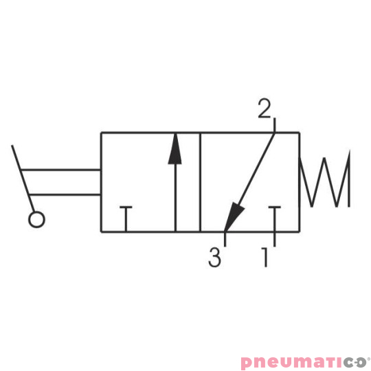 Zawór ręczny - dźwignia boczna sprężyna 3/2 PNEUMAX Zawór ręczny - dźwignia boczna sprężyna 3/2 PNEUMAX