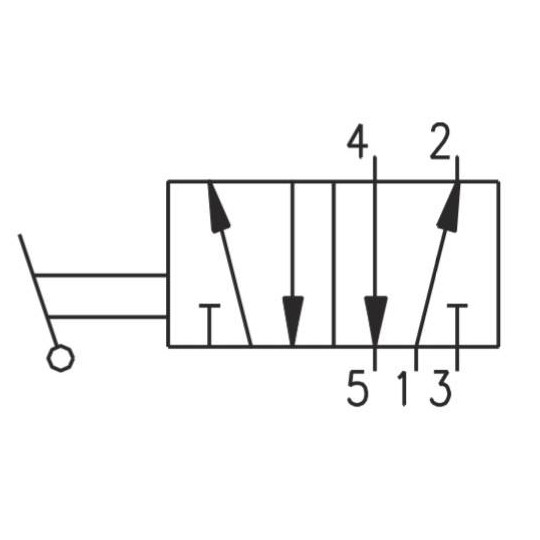 Zawór ręczny - dźwignia boczna dwupozycyjna 5/2 PNEUMAX Zawór ręczny - dźwignia boczna dwupozycyjna 5/2 PNEUMAX