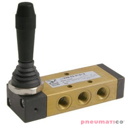 Zawór ręczny - dźwignia boczna trójpozycyjna - 3 pozycje stabilne 5/3 PNEUMAX
