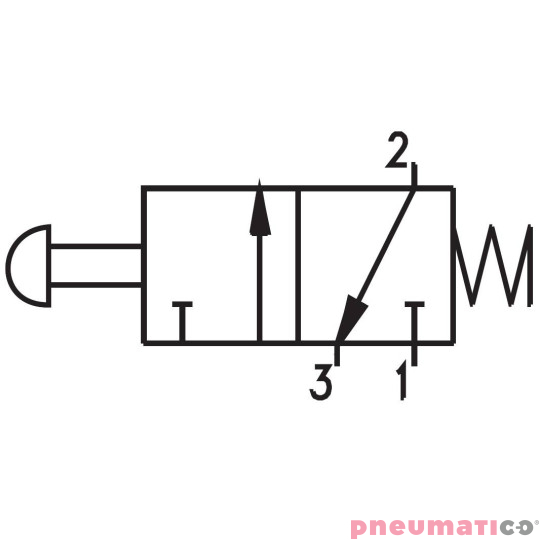 Zawór ręczny wystający przycisk - sprężyna 3/2 NC PNEUMAX Zawór ręczny wystający przycisk - sprężyna 3/2 NC PNEUMAX