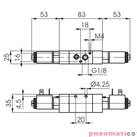 Zawór elektromagnetyczny - cewka - cewka 3/2 PNEUMAX