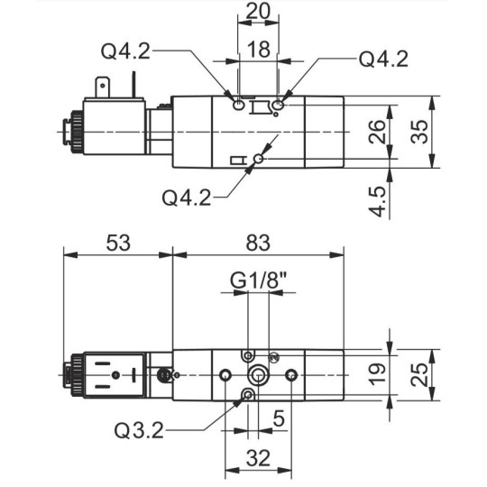 Zawór elektromagnetyczny - cewka sprężyna 3/2 T488.32.0.1.M PNEUMAX Zawór elektromagnetyczny - cewka sprężyna 3/2 T488.32.0.1.M PNEUMAX
