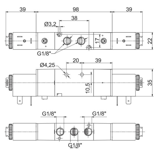 Elektrozawór - cewka - cewka (monostabilny) 5/3 PNEUMAX Elektrozawór - cewka - cewka (monostabilny) 5/3 PNEUMAX