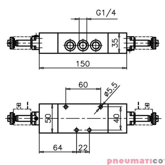 Elektrozawór - cewka - cewka 5/2 PNEUMAX Elektrozawór - cewka - cewka 5/2 PNEUMAX