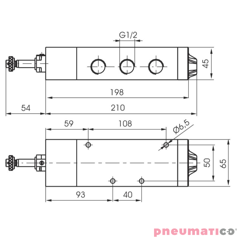 Zawór elektromagnetyczny - cewka - sprężyna 5/2 PNEUMAX Zawór elektromagnetyczny - cewka - sprężyna 5/2 PNEUMAX