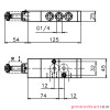 Zawór elektromagnetyczny - cewka - sprężyna 5/2 PNEUMAX Zawór elektromagnetyczny - cewka - sprężyna 5/2 PNEUMAX