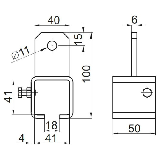 Uchwyt górny montażowy szyny Pneumatico JG‐0022 Uchwyt górny montażowy szyny Pneumatico JG‐0022