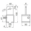 Uchwyt górny montażowy szyny Pneumatico JG‐0022 Uchwyt górny montażowy szyny Pneumatico JG‐0022