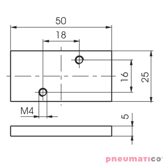 Płytka zamykająca pozycję zaworu (zaślepka) PNEUMAX Płytka zamykająca pozycję zaworu (zaślepka) PNEUMAX