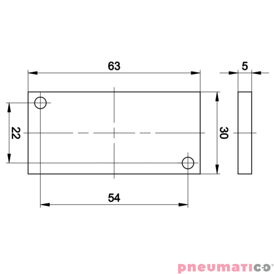 Płytka zamykająca (zaślepka zamiast zaworu) PNEUMAX Płytka zamykająca (zaślepka zamiast zaworu) PNEUMAX