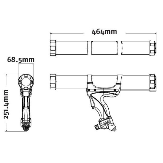 Wyciskacz do mas Airflow3 Combi COX SC1708 310-600ml Wyciskacz do mas Airflow3 Combi COX SC1708 310-600ml