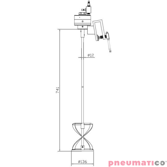 Mieszadło pneumatyczne Pneumatico P-65-730 ATEX Mieszadło pneumatyczne Pneumatico P-65-730 ATEX