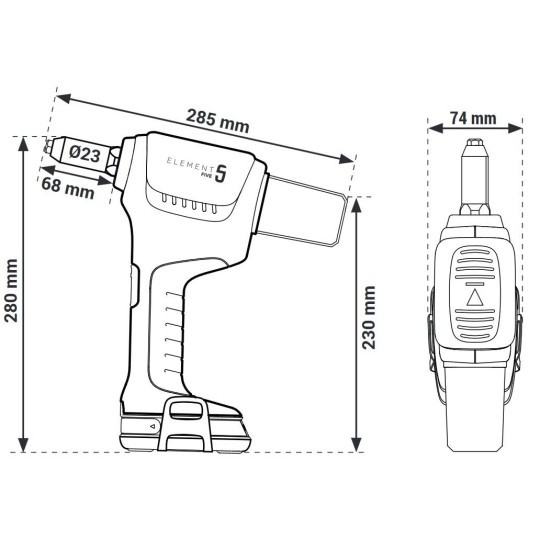 Nitownica akumulatorowa do nitów zrywalnych Scell-it  E-5