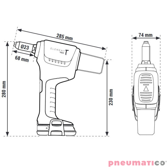 Nitownica akumulatorowa do nitów triform Scell-it E-T