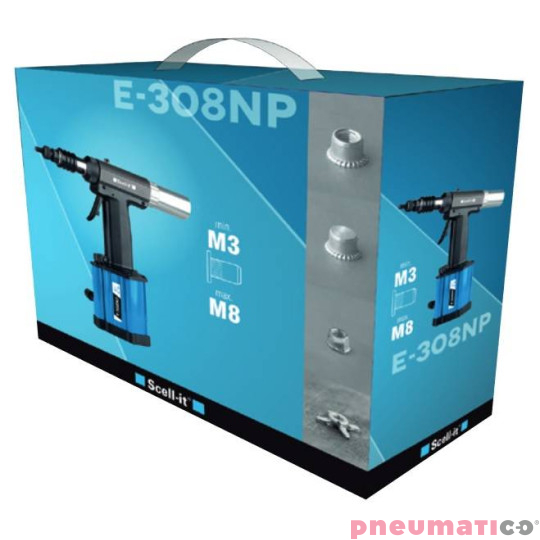 Nitownica pneumatyczna do nitonakrętek Scell-it E-308NP M3-M8 Nitownica pneumatyczna do nitonakrętek Scell-it E-308NP M3-M8