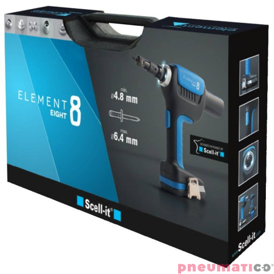 Nitownica akumulatorowa do nitonakrętek Scell-it E-8 Element 8 Nitownica akumulatorowa do nitonakrętek Scell-it E-8 Element 8