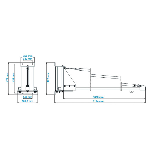 Żuraw do narzędzi Pneumatico JG-2002 2m Żuraw do narzędzi Pneumatico JG-2002 2m