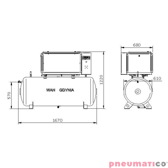 Sprężarka śrubowa WAN-NK 40B/OS 400l 7.5kW Sprężarka śrubowa WAN-NK 40B/OS 400l 7.5kW