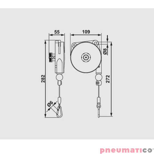 Balanser linkowy 9311 TECNA 04-1kg 1600mm