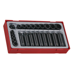 24-elementowy zestaw nasadek udarowych z chwytem kwadratowym 1/4" TT9024 Teng Tools - 132470105