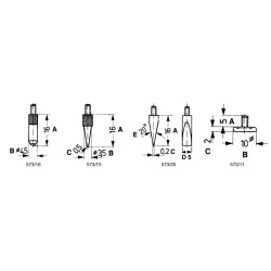 Końcówka pomiarowa do czujników zegarowych Limit 5x10x2 mm - 53181301