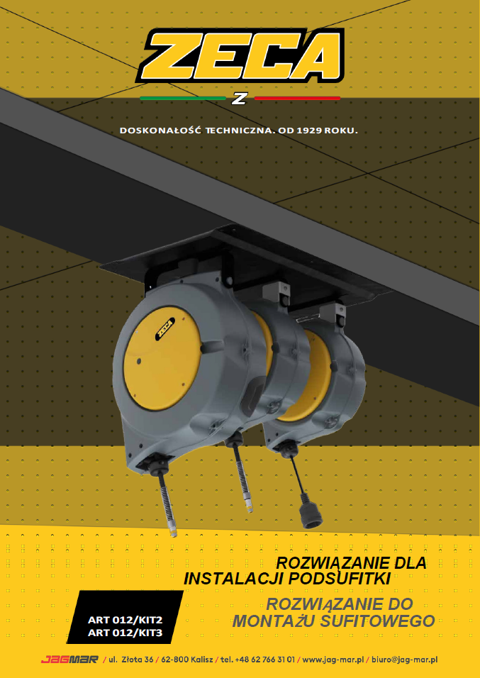 Montaż sufitowy do zwijadeł ZECA (tłum.Google)