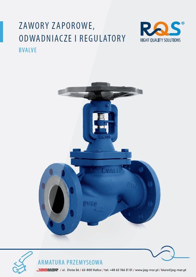 KATALOG ZAWORY ZAPOROWE, ODWADNIACZE I REGULATORY BVALVE RQS