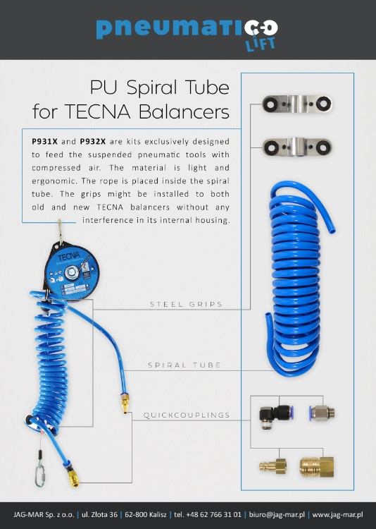 PU SPIRAL TUBE FOR TECNA BALANCERS (ENG)