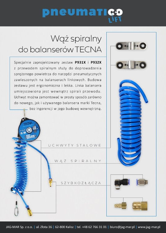 ULOTKA Wąż spiralny do balanserów TECNA